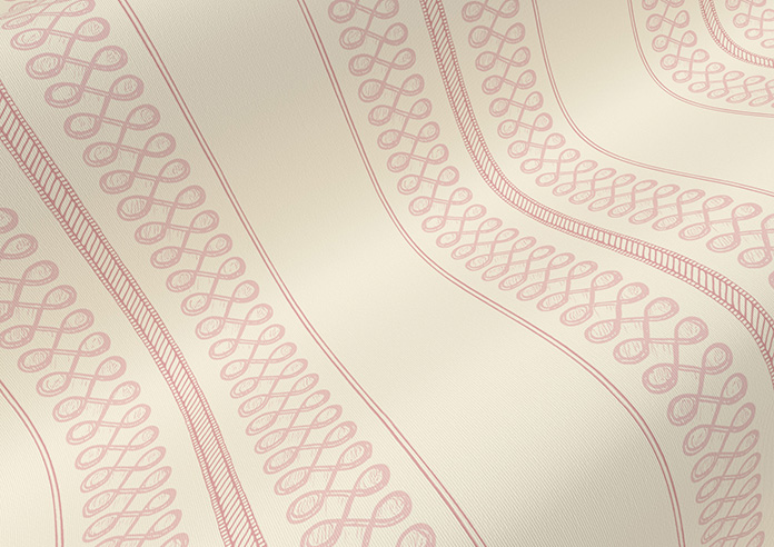 Trellis Prints, Noble Stripe Rosies Pink - Twist&Fit Roller Blind - Image 4